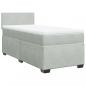 Preview: Boxspringbett mit Matratze Hellgrau 90x200 cm Samt