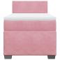 Preview: Boxspringbett mit Matratze Rosa 80x200 cm Samt