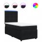 Preview: Boxspringbett mit Matratze Schwarz 100x200 cm Samt