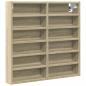 Preview: Vitrinenschrank Sonoma-Eiche 60x8,5x58 cm Holzwerkstoff