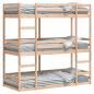 Preview: Dreifach-Etagenbett 90x190 cm Massivholz Kiefer