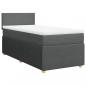 Preview: Boxspringbett mit Matratze Dunkelgrau 90x190 cm Stoff