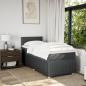 Preview: Boxspringbett mit Matratze Dunkelgrau 90x190 cm Stoff