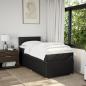 Preview: Boxspringbett mit Matratze Schwarz 90x190 cm Stoff