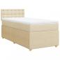 Preview: Boxspringbett mit Matratze Creme 90x190 cm Stoff