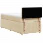 Preview: Boxspringbett mit Matratze Creme 90x190 cm Stoff