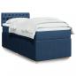 Preview: ARDEBO.de - Boxspringbett mit Matratze Blau 90x190 cm Stoff