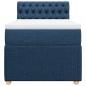 Preview: Boxspringbett mit Matratze Blau 90x190 cm Stoff