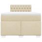 Preview: Boxspringbett mit Matratze Creme 120x190 cm Stoff