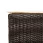 Preview: 5-tlg. Gartenbar-Set mit Kissen Braun Poly Rattan