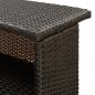 Preview: 5-tlg. Gartenbar-Set mit Kissen Braun Poly Rattan