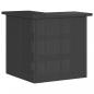 Preview: 3-tlg. Gartenbar-Set mit Kissen Schwarz Poly Rattan