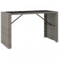 Preview: 9-tlg. Gartenbar-Set mit Kissen Grau Poly Rattan