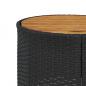 Preview: Gartensofa mit Tisch und Kissen Rund Schwarz Poly-Rattan