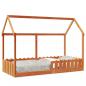 Preview: ARDEBO.de - Kinderbett Hausbett Wachsbraun 90x190 cm Massivholz Kiefer