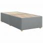 Preview: Boxspringbett mit Matratze Hellgrau 80x200 cm Stoff