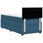 Preview: Boxspringbett mit Matratze Blau 100x200 cm Samt