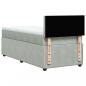 Preview: Boxspringbett mit Matratze Hellgrau 100x200 cm Samt