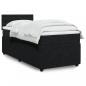 Preview: ARDEBO.de - Boxspringbett mit Matratze Schwarz 100x200 cm Samt