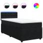 Preview: Boxspringbett mit Matratze Schwarz 100x200 cm Samt