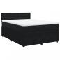 Preview: Boxspringbett mit Matratze Schwarz 140x200 cm Samt