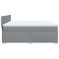 Preview: Boxspringbett mit Matratze Hellgrau 200x200 cm Stoff