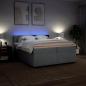 Preview: Boxspringbett mit Matratze Hellgrau 200x200 cm Stoff