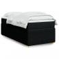 Preview: ARDEBO.de - Boxspringbett mit Matratze Schwarz 90x190 cm Stoff