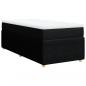 Preview: Boxspringbett mit Matratze Schwarz 90x190 cm Stoff