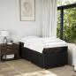 Preview: Boxspringbett mit Matratze Schwarz 90x190 cm Stoff