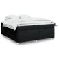 Preview: ARDEBO.de - Boxspringbett mit Matratze Schwarz 200x200 cm Stoff