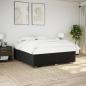 Preview: Boxspringbett mit Matratze Schwarz 200x200 cm Stoff