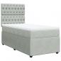 Preview: Boxspringbett mit Matratze Hellgrau 90x190 cm Samt