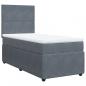 Preview: Boxspringbett mit Matratze Dunkelgrau 100x200 cm Samt