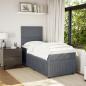 Preview: Boxspringbett mit Matratze Dunkelgrau 100x200 cm Samt