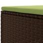 Preview: 4-tlg. Garten-Lounge-Set mit Kissen Braun Poly Rattan