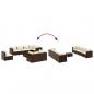 Preview: 9-tlg. Garten-Lounge-Set mit Kissen Braun Poly Rattan