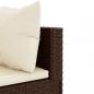 Preview: 9-tlg. Garten-Lounge-Set mit Kissen Braun Poly Rattan