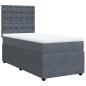 Preview: Boxspringbett mit Matratze Dunkelgrau 80x200 cm Samt