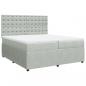 Preview: Boxspringbett mit Matratze Hellgrau 200x200 cm Samt