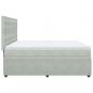 Preview: Boxspringbett mit Matratze Hellgrau 200x200 cm Samt