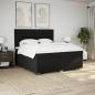 Preview: Boxspringbett mit Matratze Schwarz 200x200 cm Stoff