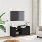 Preview: ARDEBO.de - TV-Schrank Schwarz 80x35x40 cm Holzwerkstoff