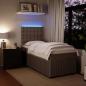 Preview: Boxspringbett mit Matratze Hellgrau 90x190 cm Samt