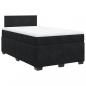 Preview: Boxspringbett mit Matratze Schwarz 120x200 cm Samt