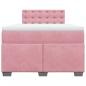 Preview: Boxspringbett mit Matratze Rosa 120x200 cm Samt