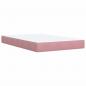 Preview: Boxspringbett mit Matratze Rosa 120x200 cm Samt