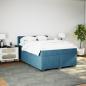 Preview: Boxspringbett mit Matratze Dunkelblau 140x190 cm Samt