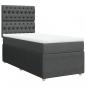 Preview: Boxspringbett mit Matratze Dunkelgrau 90x190 cm Stoff