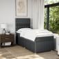 Preview: Boxspringbett mit Matratze Dunkelgrau 90x190 cm Stoff